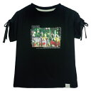 50%OFF SALE セール Candychuu キャンディチュウ 120-160cm 袖ギャザーT ブラック メール便OK 120cm/130cm/140c...
