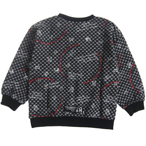 60%OFF SALE セール CONVEX コンベックス 110-160cm 総柄BIGトレーナー クロ 150サ...