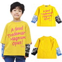 40%OFFセール SALE コンベックス 子供服 ロンT 120-160cm CONVEX ロゴ レイヤード ワイド長袖Tシャツ キイロ イエロー 2023秋冬 メール便OK 120cm/130cm/140cm/150cm/160cm キッズ