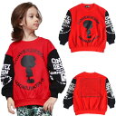 50%OFFセール SALE コンベックス 子供服 スウェット 120-160cm CONVEX シルエット バイカラー/BIGトレーナー アカ 2023秋冬 ...