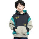40%OFFセール SALE コンベックス 子ども服 150-160cm CONVEX 総柄バイカラーBIGパーカー クロ メール便不可 2024秋冬 150c...