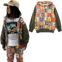 40%OFFセール SALE コンベックス 子ども服 150-160cm CONVEX 裏毛総柄×ナイロン ZIPパーカー カーキ メール便不可 2024秋冬 ...