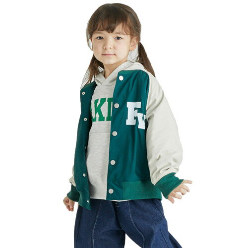 50%OFFセール SALE フォブ 子供服 アウター 110-160 FOV バイカラースタジャン グリーン 2023秋冬 AW メール便不可 キッズ ジュニア 子ども服 男女兼用 ユニセックス ジャンパー 羽織 M(110-120)/L(130-140)/XL(150-160) 50%OFFセール SALE フォブ 子供服 アウター 110-160 FOV バイカラースタジャン グリーン 2023秋冬 AW メール便不可 キッズ ジュニア 子ども服 男女兼用 ユニセックス ジャンパー 羽織 M(110-120)/L(130-140)/XL(150-160)