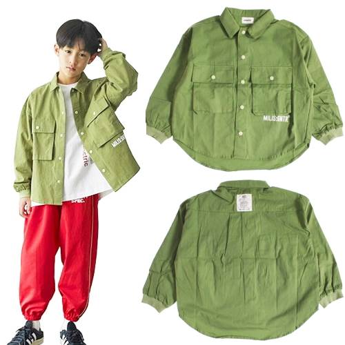 40%OFFセール SALE ジェネレーター 子供服 長袖シャツ 110cm-160cm GENERATOR MILIS ミリタリーシャツ ..