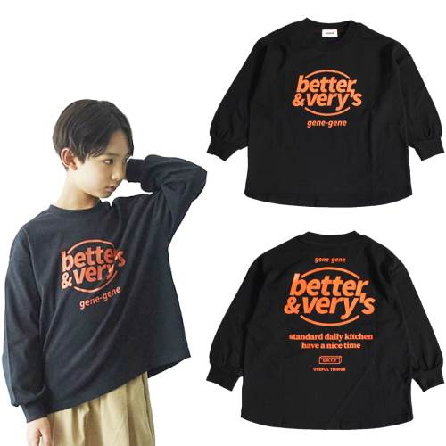 乐天商城 - 40%OFFセール SALE ジェネレーター 子供服 長袖Tシャツ 110cm-160cm GENERATOR better L/S Tシャツ ブラック 2024春 メール便OK M(110cm-120cm)/L(130cm-140cm)/XL(150cm-160cm) ロンT キッズ ジュニア 子ども服 男女兼用
