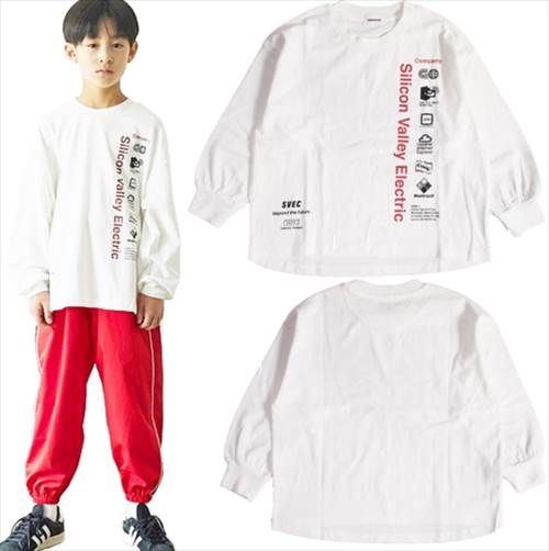 Rakuten - 40%OFFセール SALE ジェネレーター 子供服 長袖Tシャツ 110cm-160cm GENERATOR SVEC L/S Tシャツ ホワイト 2024春 メール便OK M(110cm-120cm)/L(130cm-140cm)/XL(150cm-160cm) ロンT キッズ ジュニア 子ども服 男女兼用
