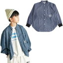 30%OFFセール SALE ジェネレーター 子ども服 長袖シャツ 110cm-160cm GENERATOR ダンガリーバンドカラーシャツ ネイビー メール便...