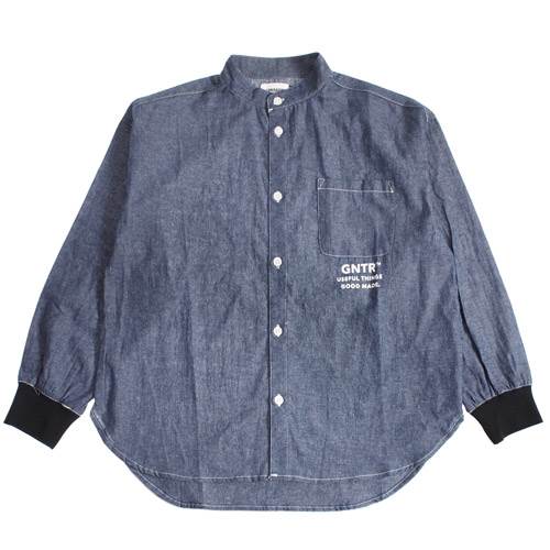 OWL（子供服ブランドの通販）の40%OFFセール SALE ジェネレーター 子ども服 長袖シャツ 110cm-160cm GENERATOR ダンガリーバンドカラーシャツ ネイビー メール便OK 2024春夏 M(110cm-120cm)/L(130cm-140cm)/XL(150cm-160cm) キッズ ジュニア 子供服 男女兼用 ユニセックス｜アングル2