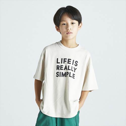 乐天商城 - 40%OFFセール SALE ジェネレーター 子ども服 半袖Tシャツ 110cm-160cm GENERATOR LIFE IS SIMPLE Tシャツ サンド メール便OK 2024春夏 M(110cm-120cm)/L(130cm-140cm)/XL(150cm-160cm) キッズ ジュニア 子供服 男女兼用 男子 女子