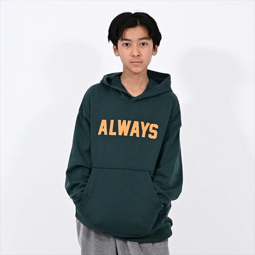 乐天商城 - 40%OFFセール SALE ジェネレーター 子ども服 F(160cm-170cm) GENERATOR ALWAYS パーカー グリーン 2024秋冬 メール便不可 プルオーバーパーカー ジュニア 子供服 レディース服 大人服