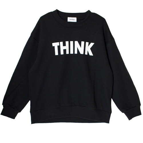 乐天商城 - 40%OFFセール SALE ジェネレーター GENERATOR 子ども服 F(160cm-170cm) THINK トレーナー ブラック メール便不可 25秋冬 裏毛 スウェット