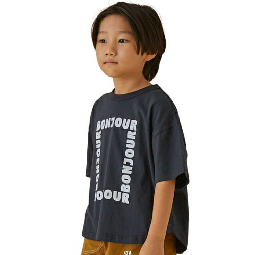 乐天商城 - 40%OFFセール SALE フォブ 子ども服 130cm-160cm FOV BONJOUR 6分袖Tシャツ ブラック メール便OK L(130cm-140cm)/XL(150cm-160cm) 2025春夏 キッズ ジュニア kids 子供服 男女兼用