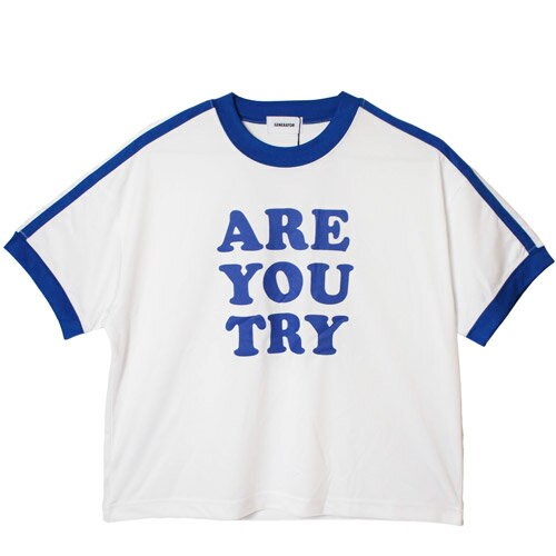 Rakuten - 40%OFFセール SALE ジェネレーター 子ども服 吸水速乾半袖Tシャツ F(160cm-170cm) GENERATOR ライン ドライTシャツ ホワイト メール便OK 2025春夏 ジュニア 子供服 レディース服 大人服 男女兼用