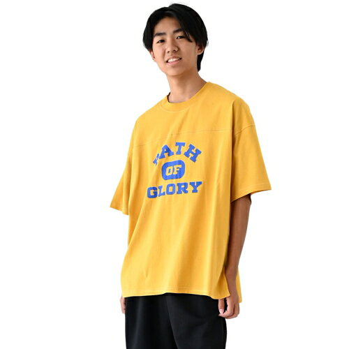 40%OFFセール SALE ジェネレーター 子ども服 半袖Tシャツ F(160cm-170cm) GENERATOR PATH フットボール Tシャツ イエロー メール便OK 2025春夏 ジュニア 子供服 レディース服 大人服 男女兼用
