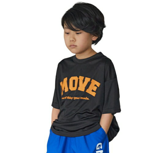 乐天商城 - 40%OFFセール SALE ジェネレーター 子ども服 吸水速乾半袖Tシャツ 130cm-160cm GENERATOR MOVE ドライTシャツ ブラック メール便OK L(130cm-140cm)/XL(150cm-160cm) 2025春夏 キッズ ジュニア kids 子供服 男女兼用
