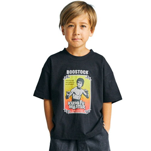BOOSTOCK（ブーストック） B/S KUNGFU Tシャツ ブラック (130cm-160cm) メール便OK 2026春夏 新作(4.0)
