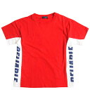 【60%OFFセール】GLAZOS グラソス 130-170cm 天竺 ドロップショルダーメッシュ切替ロゴ半袖Tシャツ レッド メール便OK3702241 子供服 SALE