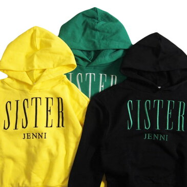 【40%OFF セール(SALE)】SISTER JENNI シスタージェニィ (130cm)ビッグロゴ刺繍プルオーバーパーカー(メール便OK)(2019秋冬)シスタージェニー 子供服 子ども服 JS