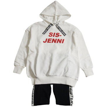 【40%OFF セール(SALE)】SISTER JENNI シスタージェニィ 130-160cmスウェットロゴパーカー+バイクパンツセット オフホワイト メール便不可 130cm/140cm/150cm/160cm 2020春 2101214シスタージェニー 子供服