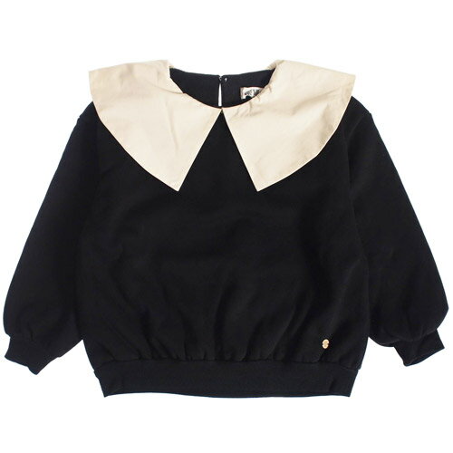 乐天商城 - 40%OFFセール SALE メイクユアデイ 子供服 トレーナー 80-140cm MAKE YOUR DAY 裏起毛 エリツキプルオーバー ブラック 2023秋冬 メール便不可 女の子 ベビー キッズ ジュニア 子ども服 80cm/90cm/100cm/110cm/120cm/130cm/140cm