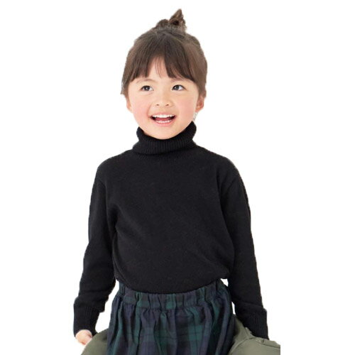 30%OFFセール SALE メイクユアデイ 子供服 80-140cm MAKE YOUR DAY タートルセーター ブラック 2023秋冬 メール便OK ニット 女の子 ベビー キッズ ジュニア 子ども服 80cm/90cm/100cm/110cm/120cm/130cm/140cm