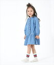 40%OFFセール SALE メイクユアデイ 子供服 ワンピース 80cm-140cm MAKE YOUR DAY フリルシャツワンピース デニム ブルー 20...