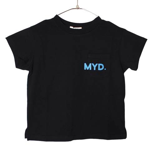 乐天商城 - 40%OFFセール SALEメイクユアデイ 子ども服 Tシャツ MAKE YOUR DAY MYDロゴ半袖Tシャツ ブラック メール便OK 2025春夏 子供服 キッズ ジュニア 男女兼用