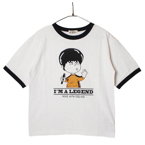 Rakuten - MAKE YOUR DAY（メイクユアデイ） カンフーレジェンド半袖リンガーTシャツ オフホワイト 150cm/160cm メール便OK 2026春夏 新作