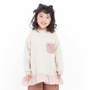 【40%OFFセール】MOL モル 120-150cm yu-zora girls sweatshirt スウェットシャツ ベージュ Lサイズまではメール便配送...