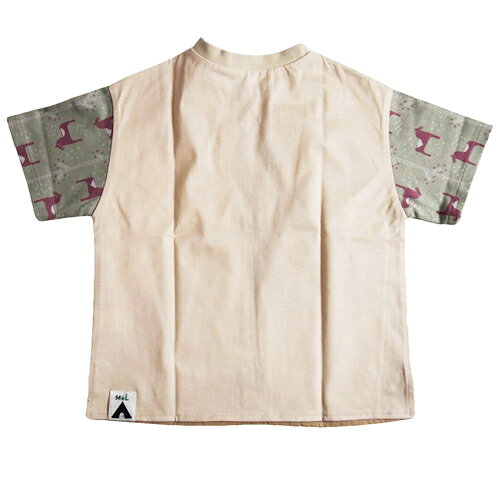【50%OFFセール】MOL モル 90-150cm lace up T 前後で着用可能なレースアップTシャツ ベージュ メール便OK S(90cm-105cm)/M(105cm-120cm)/L(120cm-135cm)/LL(135cm-150cm) mol21ssts02 子供服 SALE