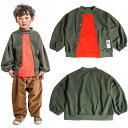 50%OFFセール SALE モル 子供服 トレーナー 90-150cm MOL MA-1 sweatshirt スウェットシャツ カーキ 2023秋冬 メール...