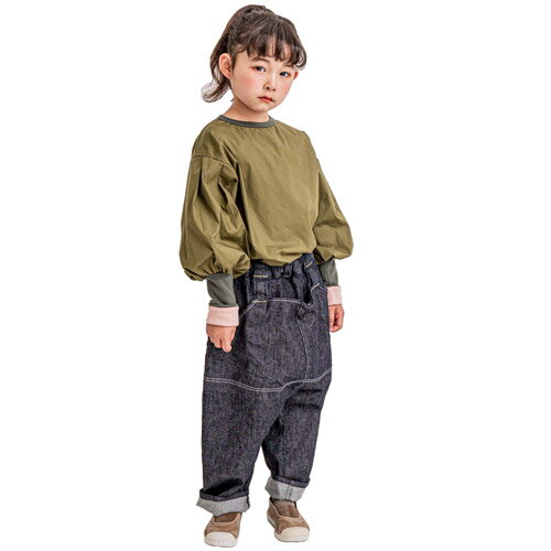 モル 子供服 ロングパンツ 90-150cm MOL MLP overalls denim pants オーバーオール...