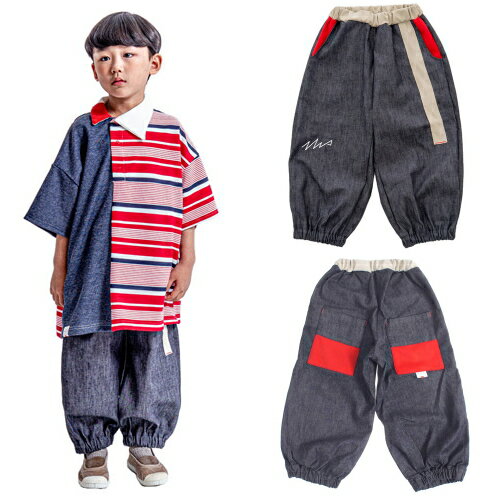 モル 子ども服 ロングパンツ 90cm-150cm MOL dyeing docking denim デニムパンツ ネイビー メール便不可 S(90cm-105cm)/M(105cm-120cm)/L(120cm-135cm)/LL(135cm-150cm) キッズ ジュニア 子ども服 mol room モルルーム