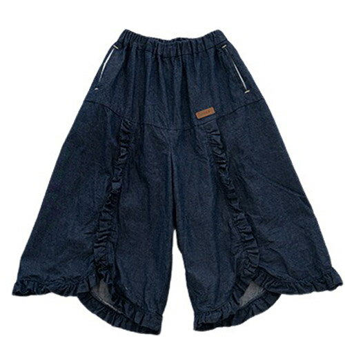 Rakuten - 20%OFFセール SALE MOL（モル） frill denim フリルデニムパンツ ネイビー FREE(Ladies') メール便不可 2026春夏