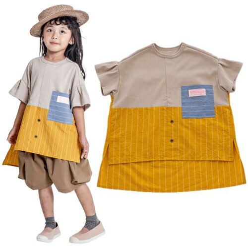 乐天商城 - MOL（モル） border shirt T ボーダーシャツT イエロー (90-150cm) メール便OK 2026春夏 新作