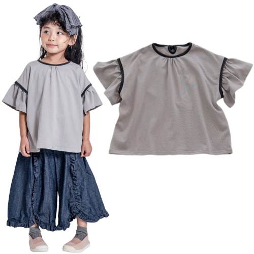 Rakuten - MOL（モル） frill T フリルTシャツ グレー (90-150cm) メール便OK 2026春夏 新作