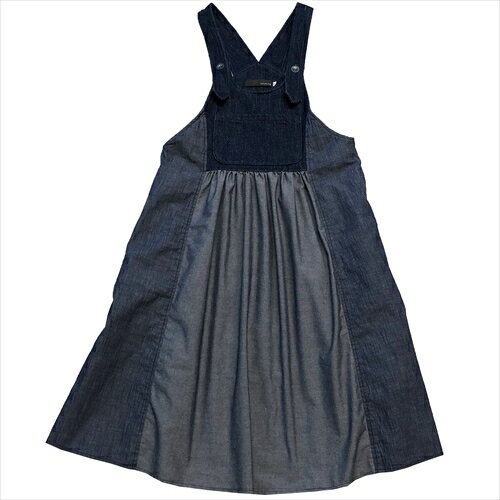 nunuforme ヌヌフォルム 155cm/163cm(Ladies') ミックスエプロンワンピース インディゴ メール便不可 1(155)/2(163) 2021秋冬新作 12-nf16-445-135a Ladies' レディース リンクコーデ 親子お揃いも