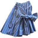 50%OFFセール SALE ヌヌフォルム レディース スカート 155cm/163cm nunuforme シャツドッキングスカート ブルー×イエロー メール便不可 2024春夏 1(155cm)/2(163cm) レディース服 大人服 30-nf21-723-201A