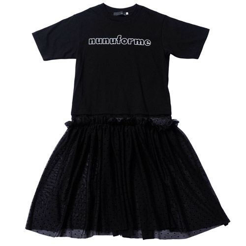 乐天商城 - nunuforme（ヌヌフォルム） レディース服 ヘムドットチュールT ブラック 1(155cm)/2(163cm) メール便OK 2026春夏 新作