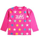 50%OFF SALE セール X-GIRL STAGES エックスガールステージス 80-140cm 星総柄長袖Tシャツ ロンT ピンク メール便OK 80c...