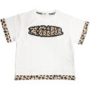 35%OFFセール SALE X-girl Stages 子ども服 Tシャツ 80-140cm エックスガールステージス レオパ切替ロゴ半袖Tシャツ オフホワイ...