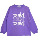 20%OFFセール SALE X-girl Stages 子ども服 ロンT 80-140cm エックスガールステージス ミルズロゴ長袖Tシャツ ラベンダー メー...