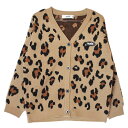 35%OFFセール SALE X-girl Stages 子ども服 110-140cm エックスガールステージス レオパード総柄カーディガン ベージュ メール便...