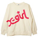 20%OFFセール SALE X-girl Stages 子ども服 80-140cm エックスガールステージス ビッグミルズロゴトレーナー アイボリー 130c...