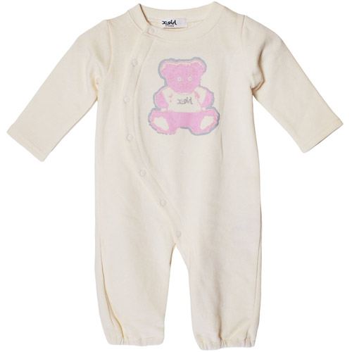 X-girl Stages ベビー服 スウェット長袖ロンパース 50-70cm エックスガールステージス ベアプリントスウェット2WAYオール アイボリー メール便OK 2025秋冬 新生児 出産祝い 赤ちゃん XGIRL エックスガール キッズ BABY カバーオール ベビー服