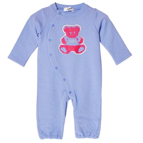 X-girl Stages ベビー服 スウェット長袖ロンパース 50-70cm エックスガールステージス ベアプリントスウェット2WAYオール ラベンダー メール便OK 2025秋冬 新生児 出産祝い 赤ちゃん XGIRL エックスガール キッズ BABY カバーオール ベビー服