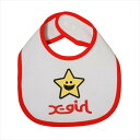 X-girl Stages ベビー用 スタイ エックスガールステージス キラッキー&ロゴスタイ オフホワイト メール便OK XGIRL エックスガール キッズ ベビー服 baby 赤ちゃん 子供服 新生児 出産祝い 女の子 よだれかけ