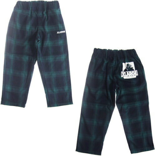 40%OFF SALE セール エクストララージ キッズ XLARGE KIDS 100-140cm チェックイージーパンツ グリーン メール便OK 秋冬 9423106 X-LARGE KIDS 子供服