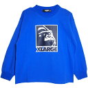 20%OFFセール SALE エクストララージ キッズ 子ども服 ロンT 80-140cm XLARGE KIDS スクエアOG長袖Tシャツ ブルー メール便O...