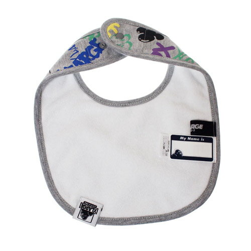 エクストララージ キッズ XLARGE KIDS グラフィティ総柄スタイ グレー メール便OK FREE(巾約19cm×スタイ部分の丈約13cm) X-LARGE KIDS ベビー服 ビブ よだれかけ 2